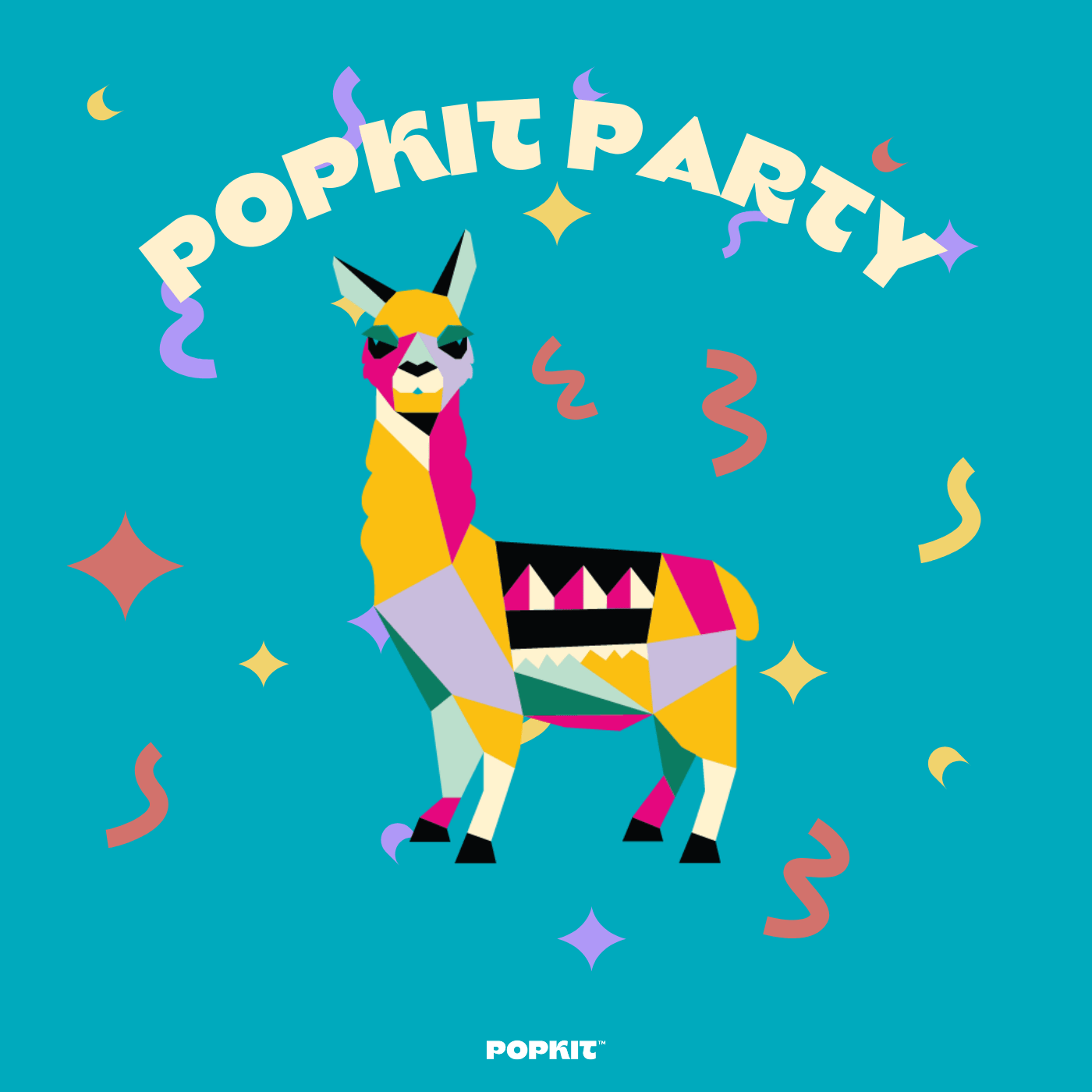 Llama Party Kit Design Studio - PEEL OFF PRINT CO
