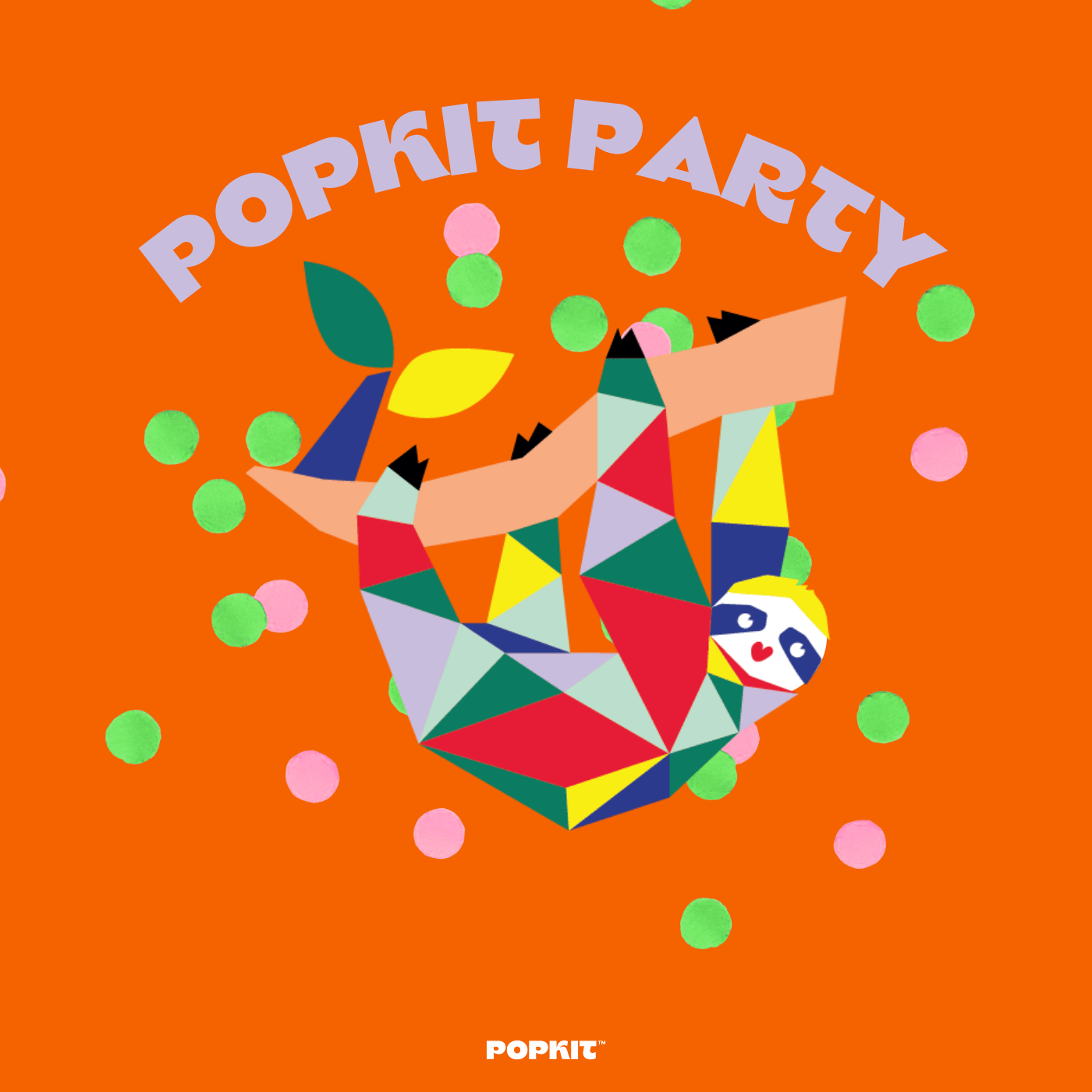 Sloth Party Kit Design Studio - PEEL OFF PRINT CO